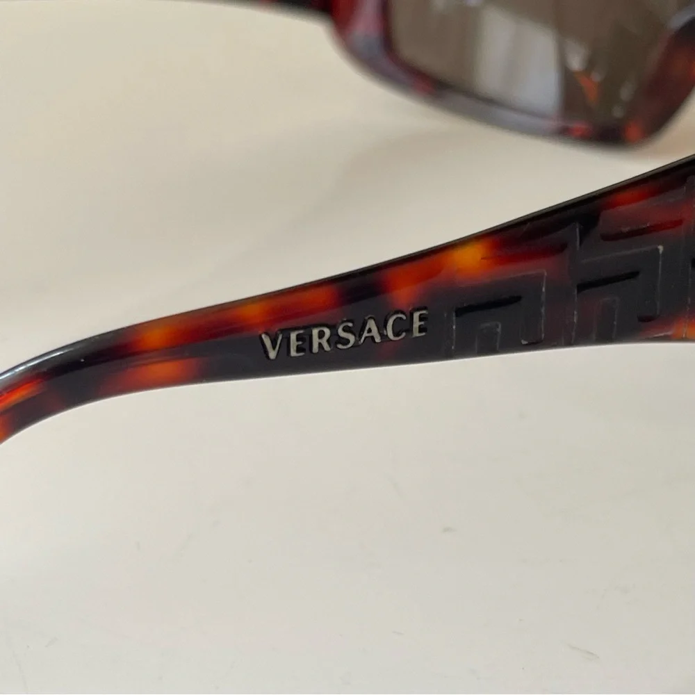 VERSACE  Y2K sunglasses wrapped around brown